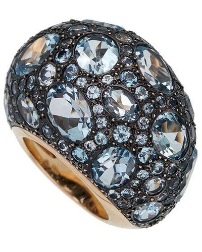 Pomellato 18K 12.00 Ct. Tw. Topaz Cocktail Ring (Authentic Pre-Owned) - Blue