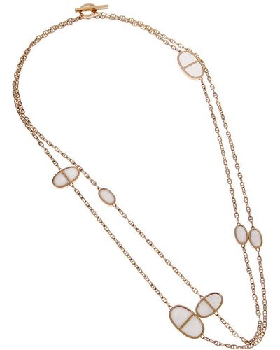 Hermès 18K Rose Necklace (Authentic Pre-Owned) - Metallic