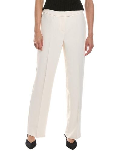 Anne Klein Fly Front Extend Tab Trouser - White