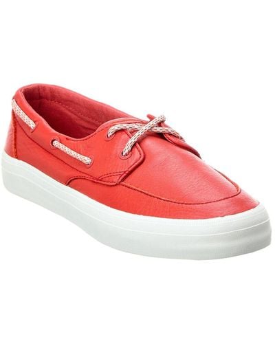 Sperry Top-Sider Crest Leather Boat Shoe - Red