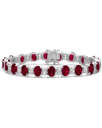 Genevive Jewelry Silver Bracelet - Red