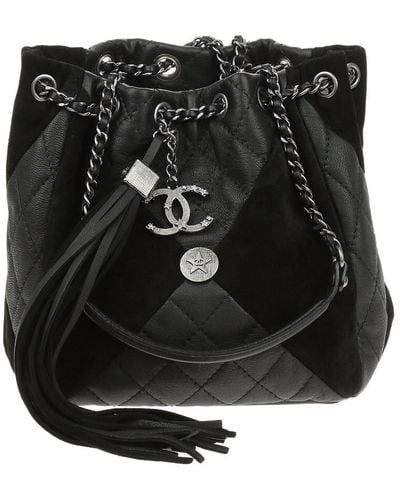 Chanel Black Quilted Leather Small Gabrielle Backpack Bag