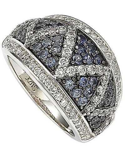 Suzy Levian 18k & Silver 3.00 Ct. Tw. Sapphire Ring - Gray