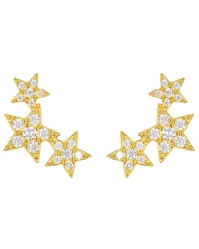 Adornia 14k Shooting Star Earrings - Metallic