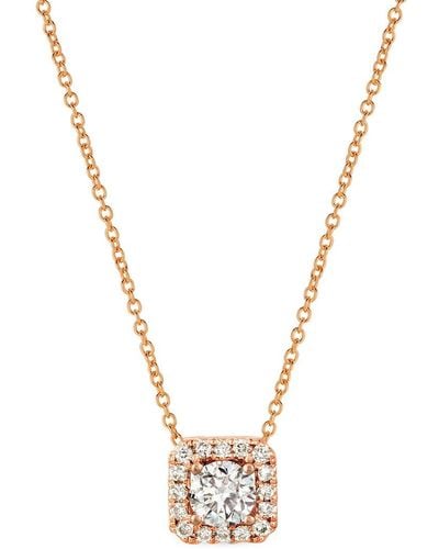 Le Vian Le Vian 14k Rose Gold 0.42 Ct. Tw. Diamond Pendant Necklace - Metallic