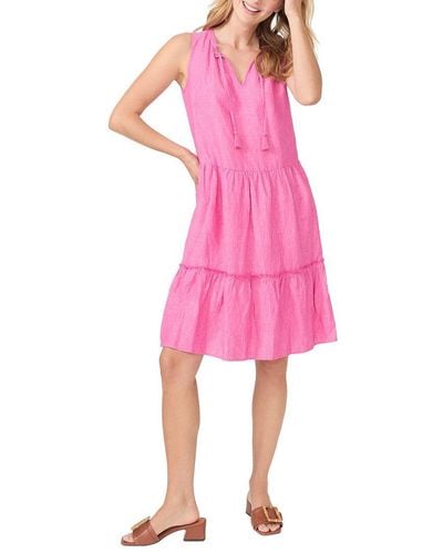 J.McLaughlin Christa Linen-Blend Dress - Pink