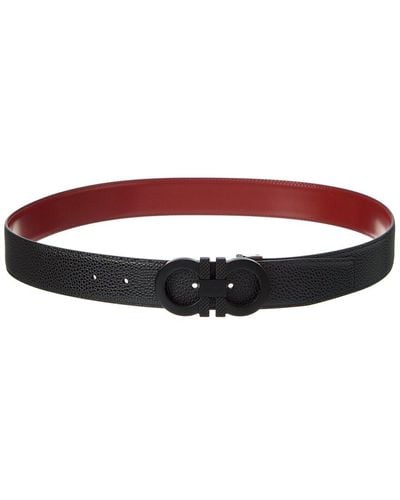 Ferragamo Reversible & Adjustable Leather Belt - Red