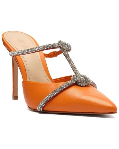 SCHUTZ SHOES Sylvie Leather Pump - Orange