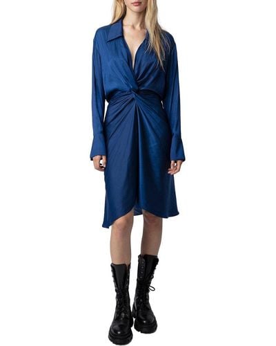 Zadig & Voltaire Rozo Satin Dress - Blue