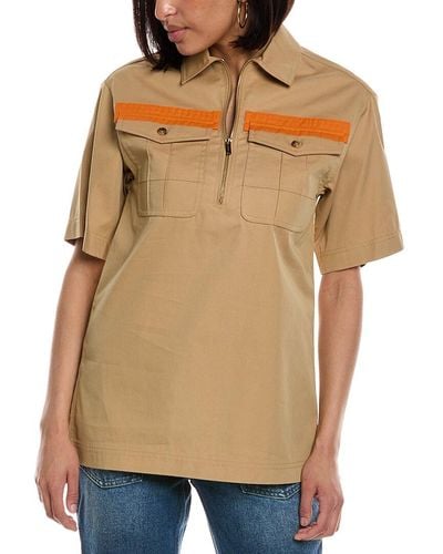 Burberry Ilona Military Shirt - Natural