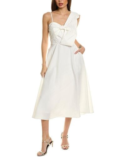 Tahari The Emily Midi Dress - White