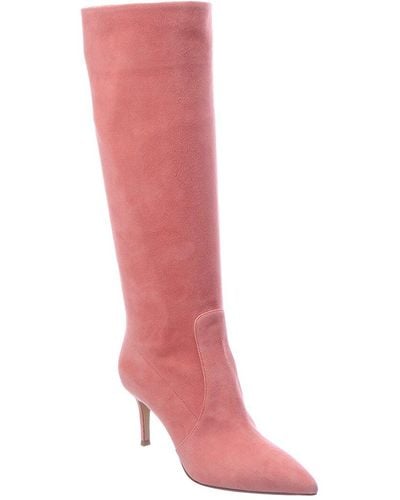 Gianvito Rossi Hansen 70 Suede Knee-high Boot - Pink