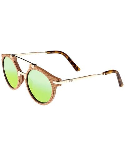 Earth Wood Unisex Petani 49mm Polarized Sunglasses - Brown