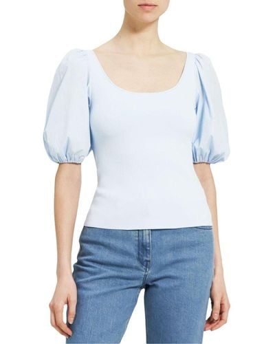 Theory Scoop Top - Blue