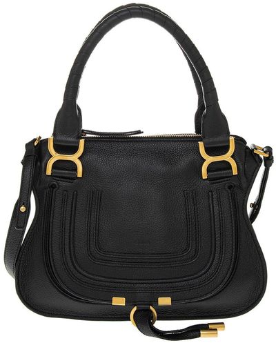 Chloé Chloe Marcie Small Leather Satchel - Black