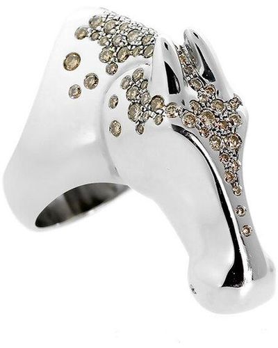Hermès 1.37 Ct. Tw. Diamond Galop Horse Limited Edition Ring (Authentic Pre-Owned) - White