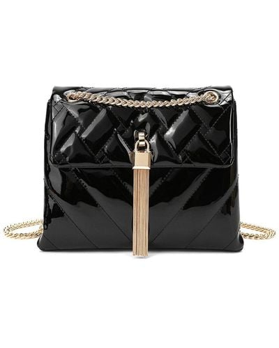 Tiffany & Fred Paris Quilted Leather Tassel Crossbody - Black