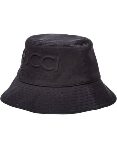 Gucci Embossed Bucket Hat - Blue