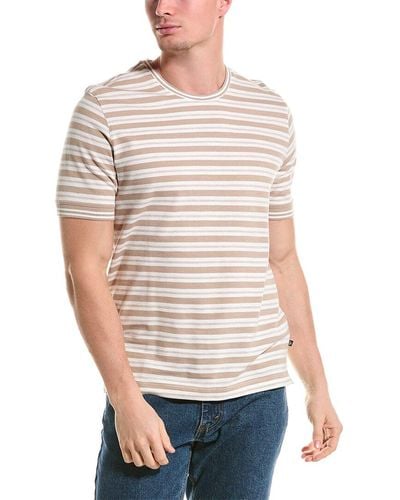 Ted Baker Vadell Regular Fit Pique Linen-blend T-shirt - Natural