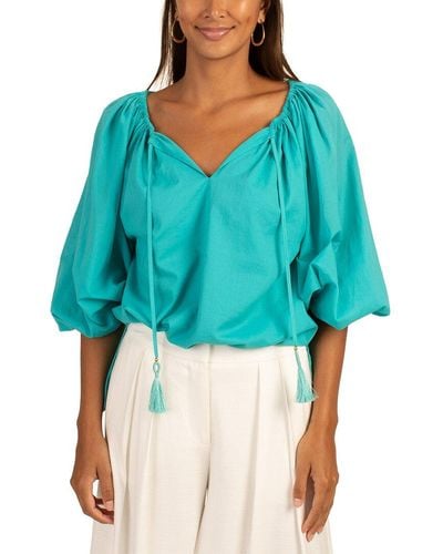 Trina Turk Relaxed Fit Sandia 2 Top - Blue
