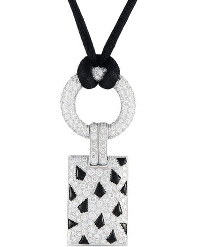Cartier 18K 2.85 Ct. Tw. Diamond & Onyx Panthere Necklace (Authentic Pre-Owned) - White