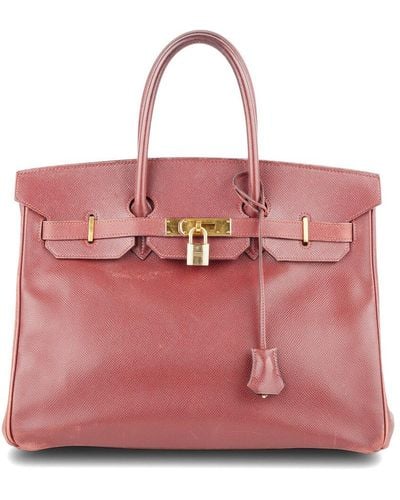Hermès Courchevel Leather Birkin Ghw 35 (Authentic Pre-Owned) - Pink