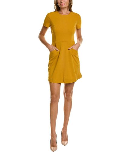 Donna Morgan Crepe Mini Dress - Yellow