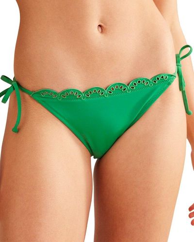 Boden Broderie Bikini Bottom - Green