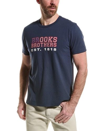 Brooks Brothers Flag Logo T-shirt - Blue