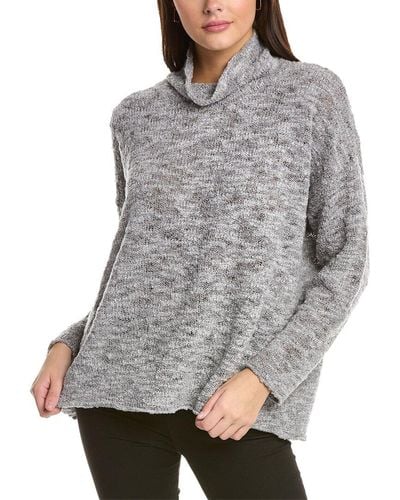 Eileen Fisher Turtleneck Wool-blend Pullover - Gray