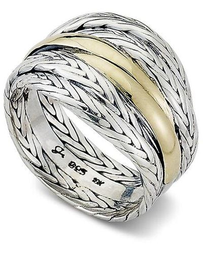 Samuel B. 18k & Silver Byzantine Ring - White