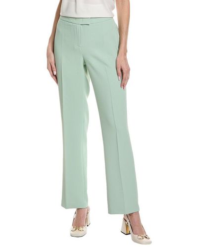 Anne Klein Fly Front Extend Tab Trouser - Green