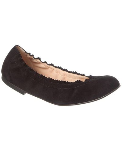 French Sole Cecila Suede Flat - Brown