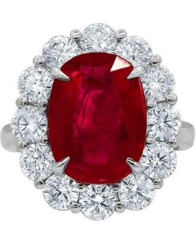 Diana M. Jewels Fine Jewellery 2.50 Ct. Tw. Diamond Half-Set Ring - Red