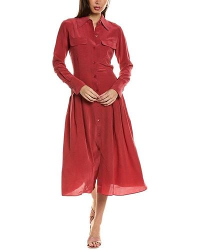 Equipment Natacha Silk Shirtdress - Red