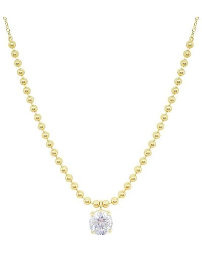 Meira T 14k 1.01 Ct. Tw. Diamond Ball Chain Necklace - Metallic