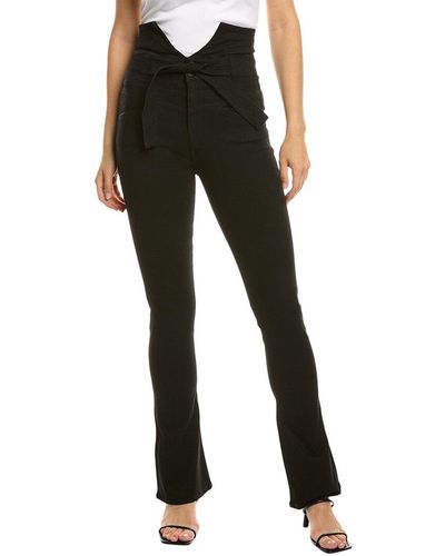 Mother The Triple Stack Runaway Not Guilty Skinny Flare Jean - Black