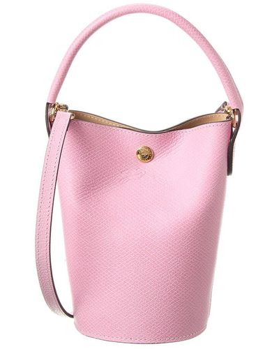 Longchamp Epure Xs Leather Crossbody Bucket Bag - Pink
