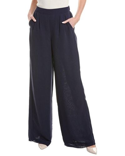 EMILY SHALANT Full Georgette Palazzo Pant - Blue