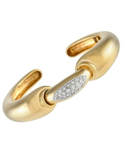 Tiffany & Co. 18K 0.55 Ct. Tw. Diamond Cuff Bracelet (Authentic Pre-Owned) - Metallic