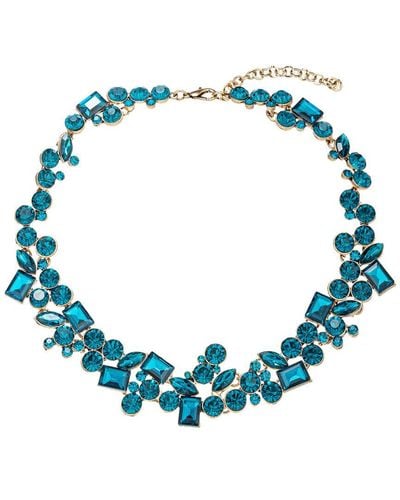 Eye Candy LA Sloan Collar Statement Necklace - Blue