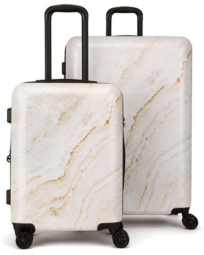 CALPAK Marble 2Pc Expandable Luggage Set - Gray
