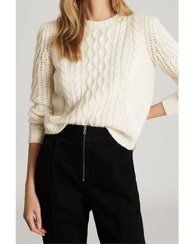 Reiss Amelie Wool & Alpaca-blend Sweater - Natural