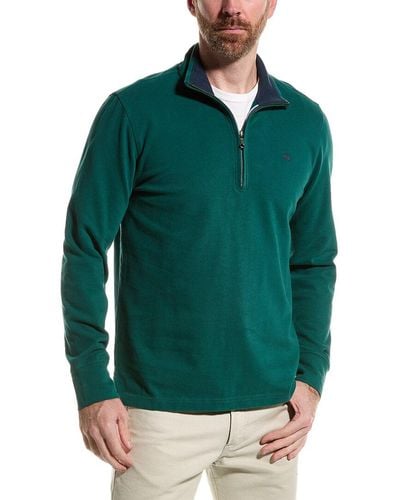 Brooks Brothers Sueded Jersey 1/2-zip Pullover - Green