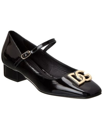 Dolce & Gabbana Mary Jane Leather Pump - Black