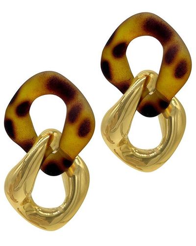 Adornia 14k Plated Statement Earrings - Metallic