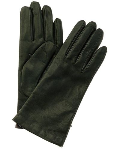 Portolano Cashmere-lined Leather Gloves - Black