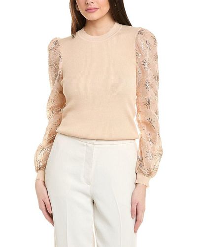 Gracia Lurex Sweater - White