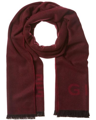 Givenchy 4g Monogram Wool & Cashmere-blend Scarf - Purple