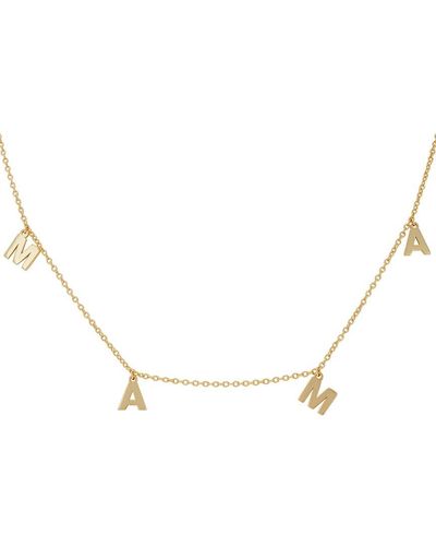 Adornia 14k Plated Mama Necklace - Metallic